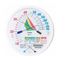 環境管理 温湿度計「熱中症注意」直径16.2cm壁掛けタイプ TM-2485