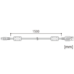 USB通信ケーブル ケーブル長:約1.5m US-15C