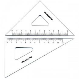 三角定規 面取・目盛付 180×2mm (目盛150mm)